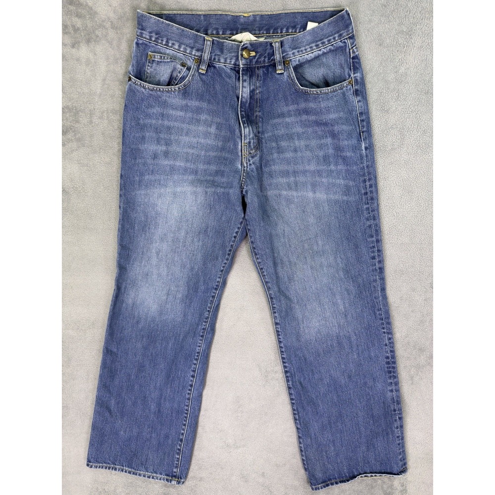 J Crew Jeans Mens 33x30 Blue Medium Wash Relaxed Straight 100% Cotton